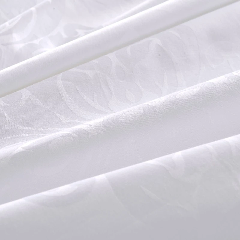 Luxury High Quality Hotel Plain White 100% Cotton Jacquard Duvet Cover best
